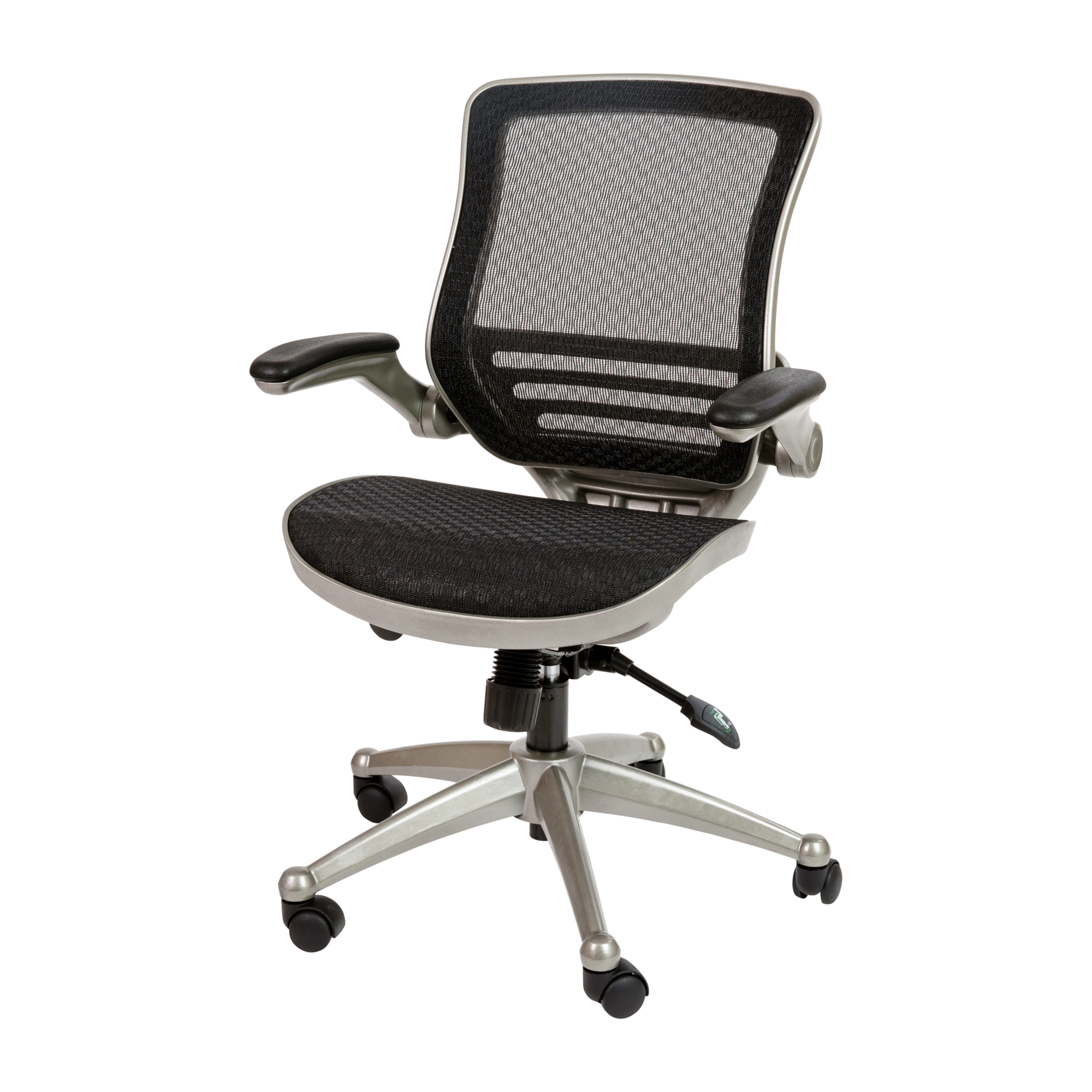 Flash Furniture, Black Mid-Back Mesh Office Chair with Flip-Up Arms, Included (qty.) 1 Model# BL8801XBKGR